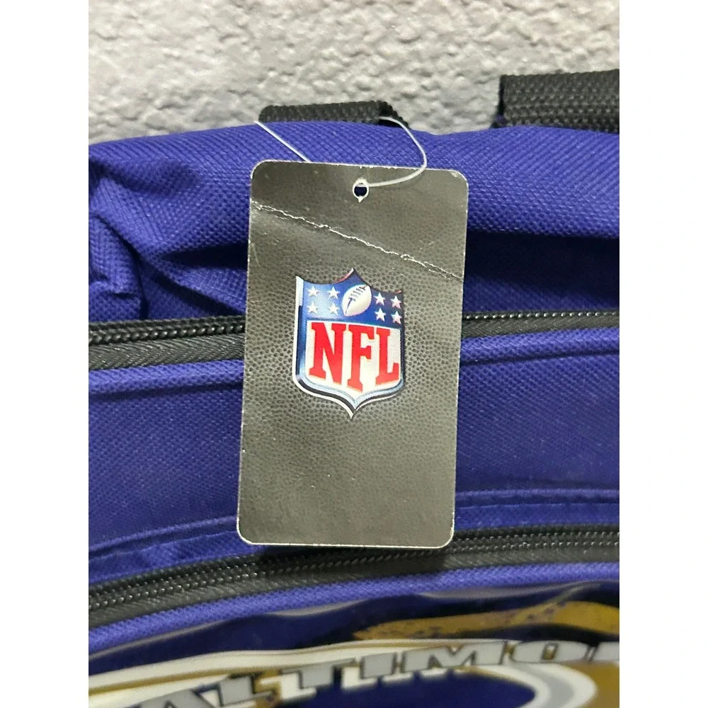 NFL Baltimore Ravens youth Backpack and Insulated Lunch Box Set Purple Gold New